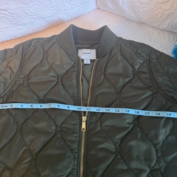 Old Navy Quilted Zip Jacket Womens Medium M Excellent Condition Green - Picture 3 of 12